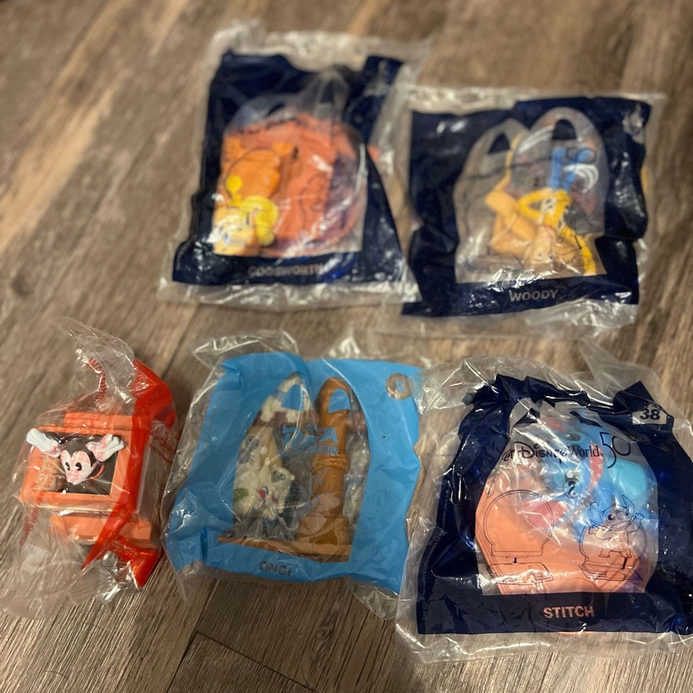 50th anniversary McDonald’s toys, and other Disney toys.